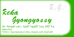 reka gyongyossy business card