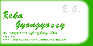 reka gyongyossy business card